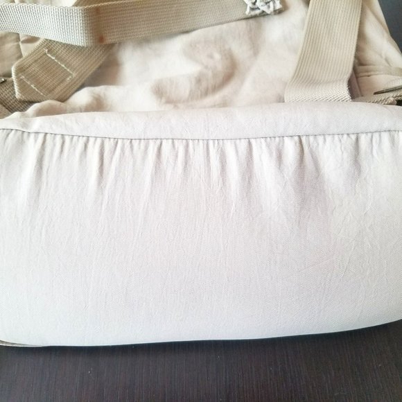 CORTILE Tan Girls Woman Drawstring Top Backpack with Doll and Flower Accent - Picture 8 of 13